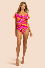 VIVID VISTA OFF THE SHOULDER BANDEAU ONE PIECE in MULTI additional image 2