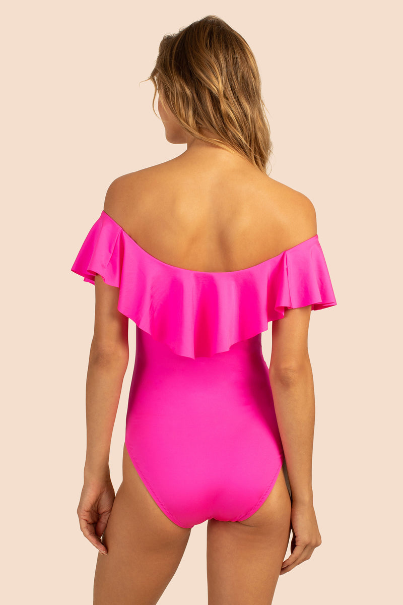 MONACO ONE PIECE BANDEAU in PINK POP PINK additional image 1