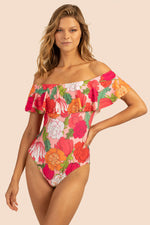 SUNNY BLOOM OFF THE SHOULDER BANDEAU ONE PIECE in MULTI additional image 2