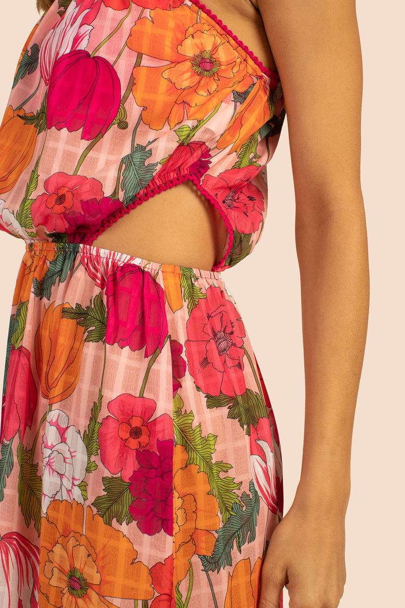 SUNNY BLOOM ASYMMETRICAL MAXI DRESS in MULTI additional image 2