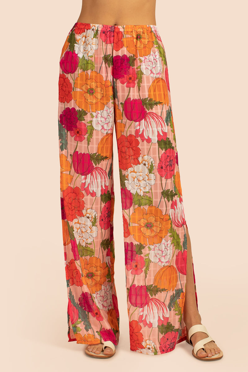 SUNNY BLOOM SLIT PANT in MULTI