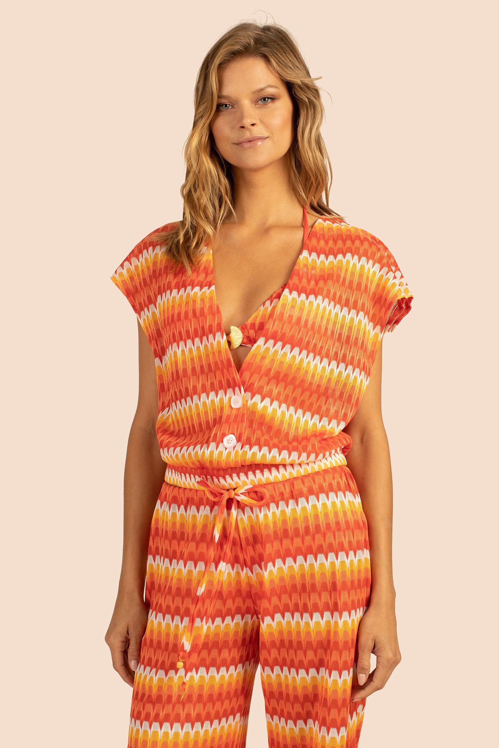 Sunray Crochet Sleeveless Crop Top