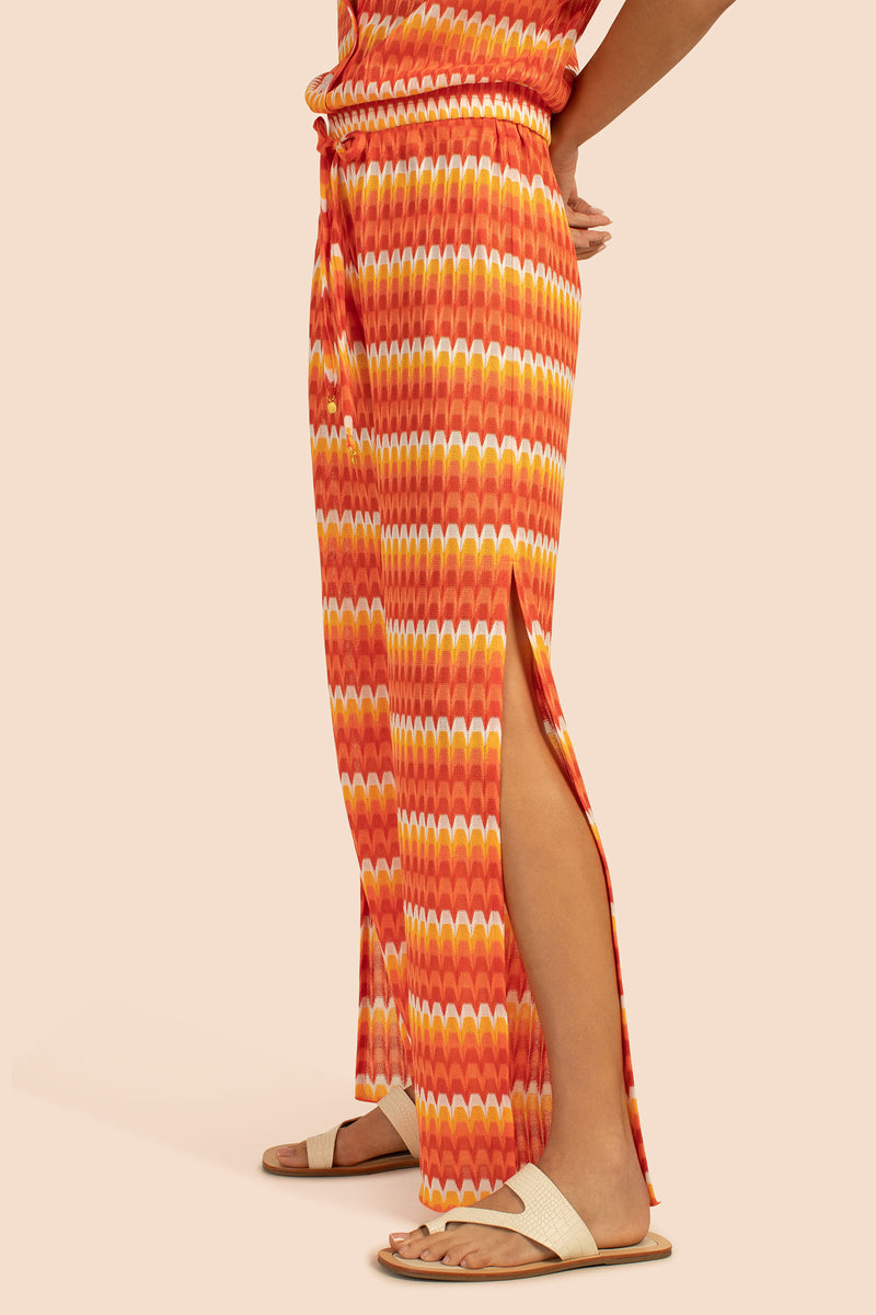 SUNRAY CROCHET SLIT PANT in MULTI additional image 2