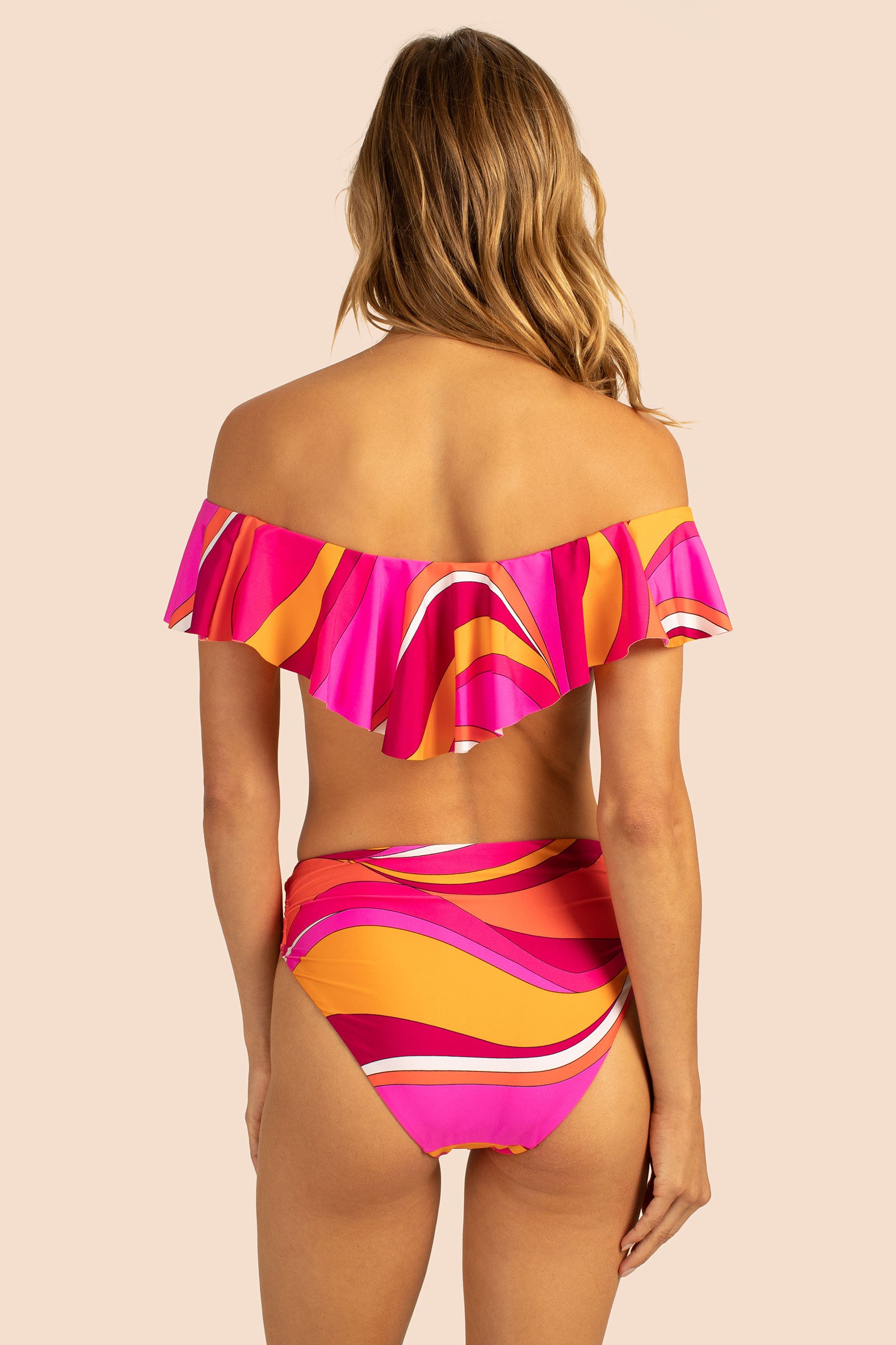 Amazing Bandeau Tankini with Retro Straps Over The Shoulder #418OTS bra cup  size B-D