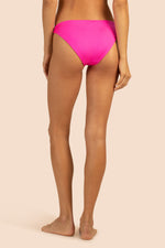 MONACO SOLIDS CHAIN SIDE HIPSTER SWIM BOTTOM in PINK POP PINK additional image 1