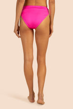 MONACO SOLID HIGH WAIST SWIM BOTTOM in PINK POP PINK additional image 11