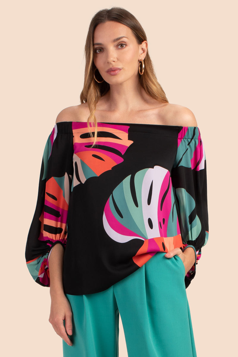 WINDWARD TOP in BLACK MULTI additional image 1