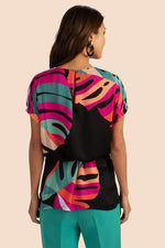 ERICKSON TOP in BLACK MULTI additional image 2