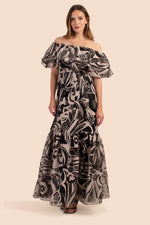 FLOWERY DRESS in DRIFTWOOD/BLACK additional image 1