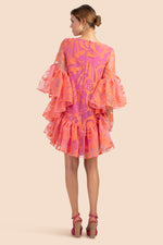 EVERLY DRESS in CORAL/HYACINTH additional image 5