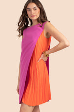 BRIELLA 2 DRESS in HYACINTH/FIRE ISLAND ORANGE additional image 2