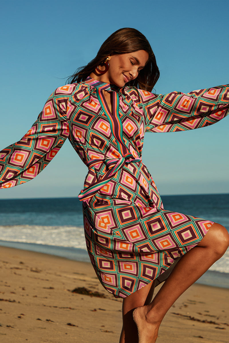 SUNBURST DRESS in MULTI
