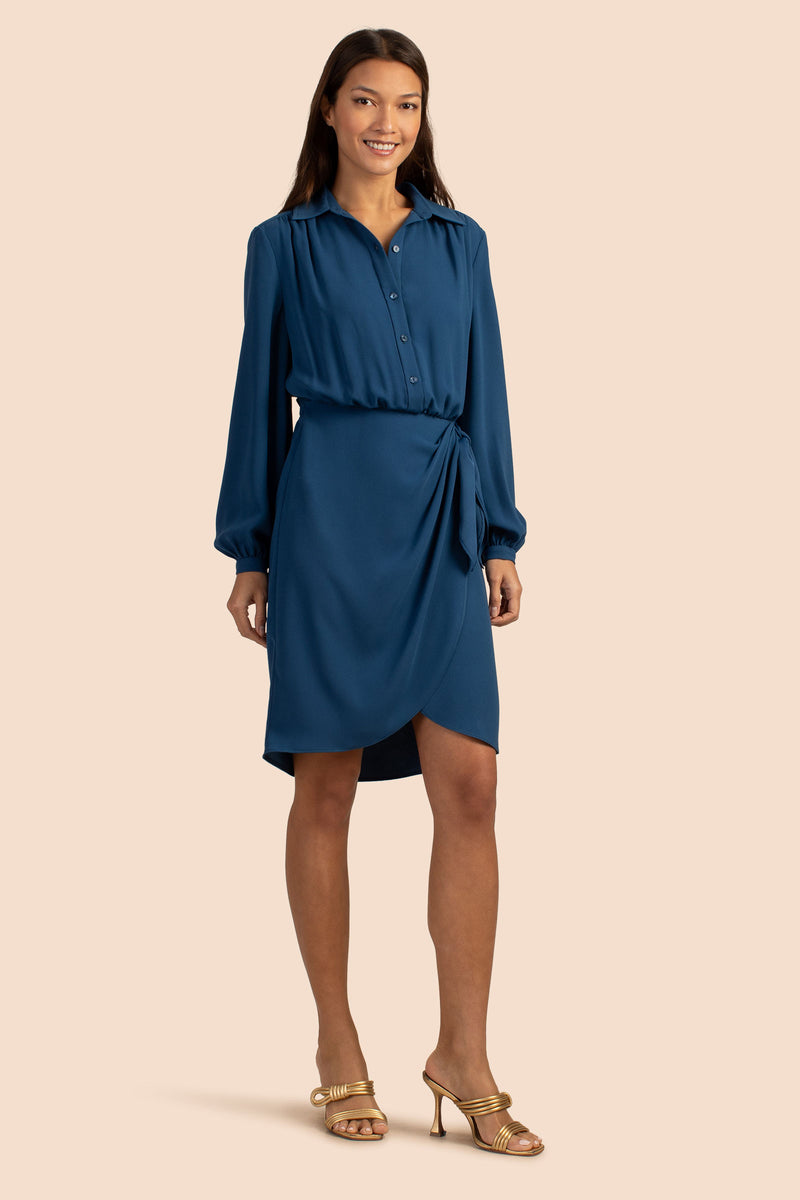 EL MIRADOR DRESS in DENIM BLUE