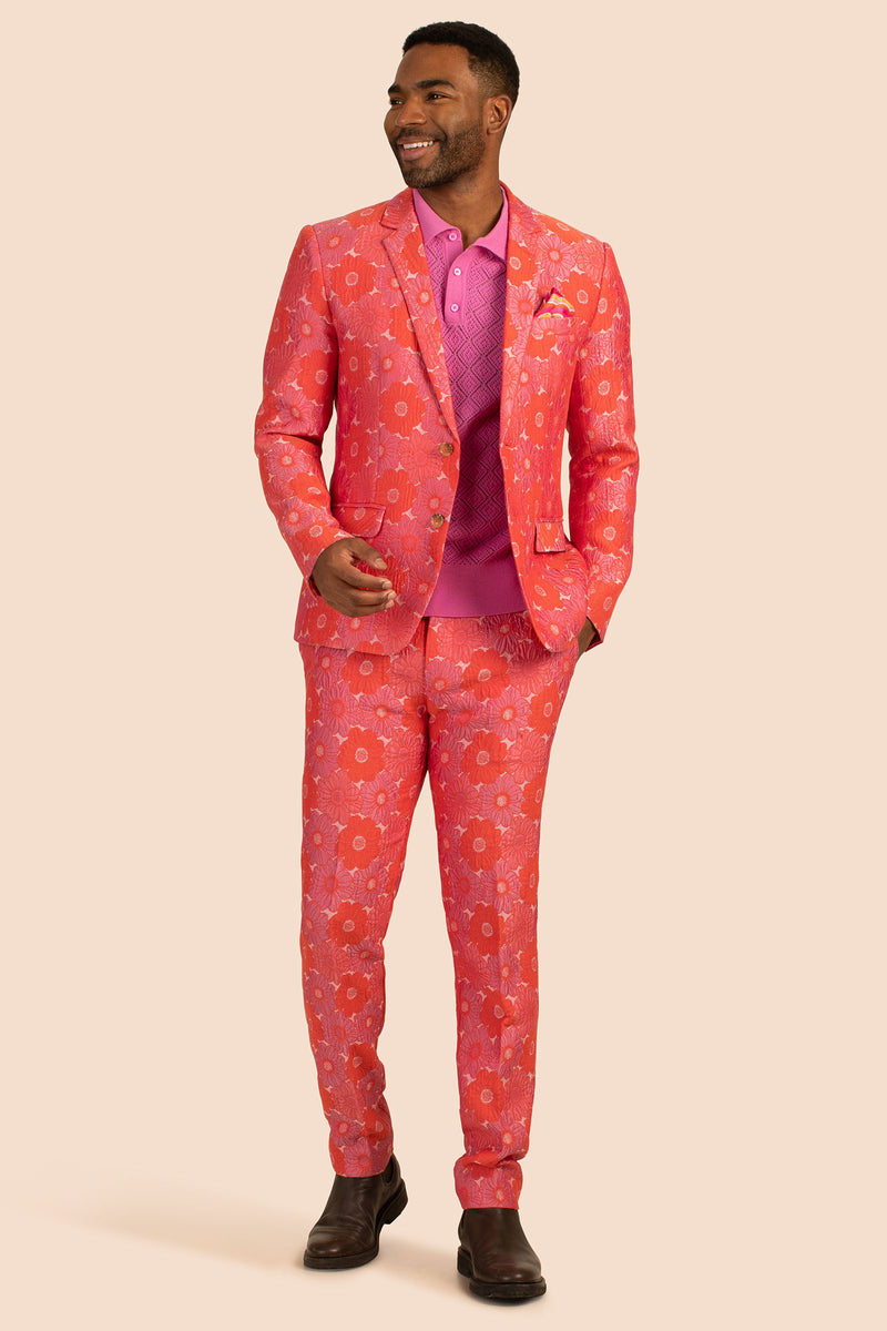CLYDE SLIM TROUSER in ROJO MULTI additional image 3