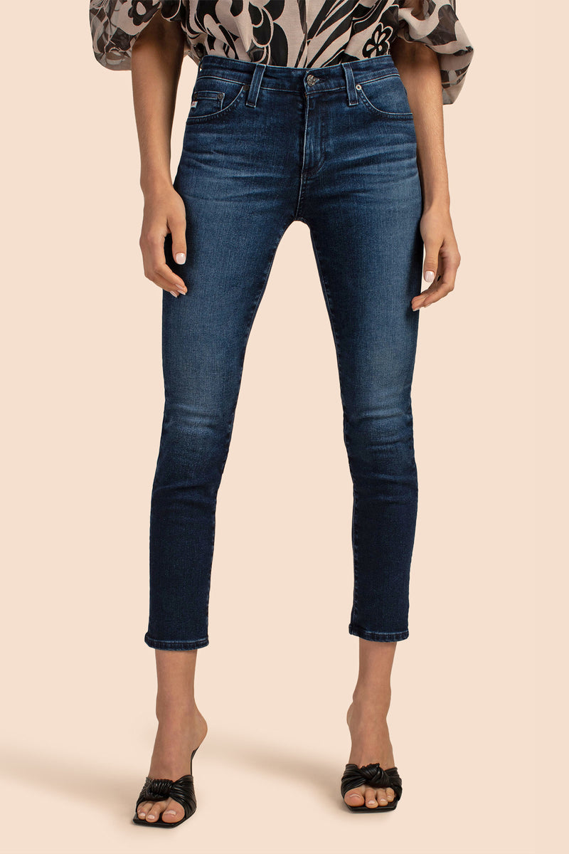 AG  DARK WASH PRIMA ANKLE SLIM STRAIGHT JEAN in INDIGO