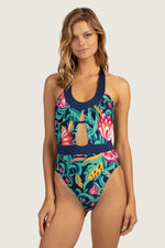 INDIA GARDEN HALTER MAILLOT in MULTI