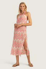 SERAFINA CROCHET HALTER MAXI in MULTI additional image 2