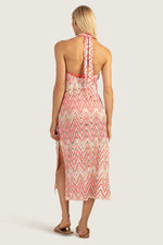 SERAFINA CROCHET HALTER MAXI in MULTI additional image 1