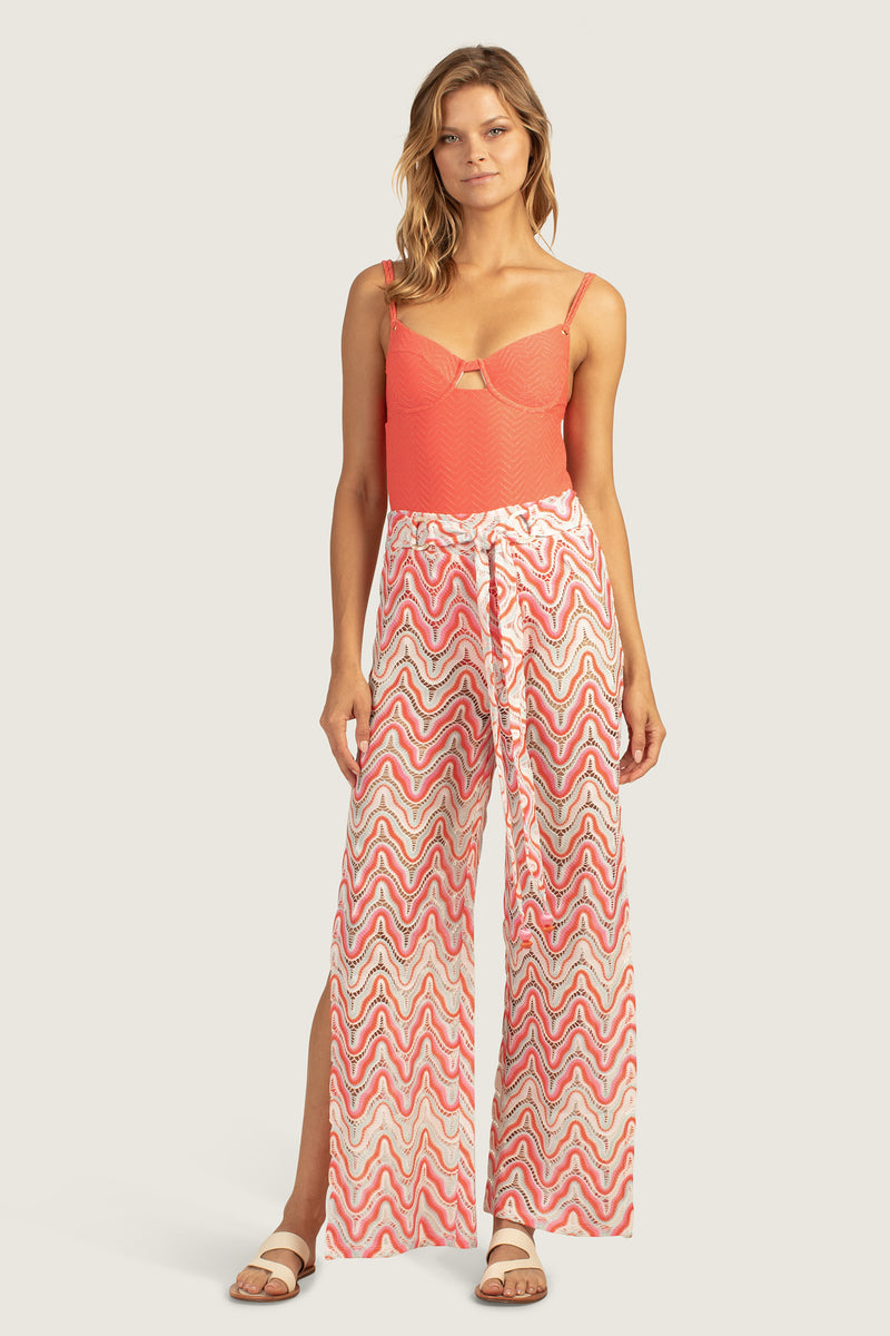 SERAFINA TIE FRONT PANT in MULTI additional image 2