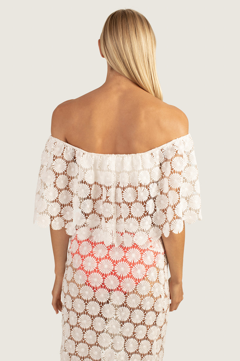 BARDOT OFF THE SHOULDER TOP in WHITE additional image 4