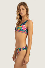 INDIA GARDEN BANDED HALTER TOP in MULTI additional image 3