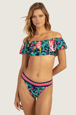 INDIA GARDEN OFF THE SHOULDER BANDEAU TOP in MULTI