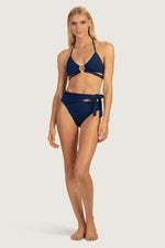 OLYMPIA RIB HIGH TIE WAIST BOTTOM in INK additional image 2