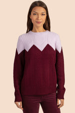 HUNTINGTON SWEATER in FIG/LILAC BREEZE additional image 1