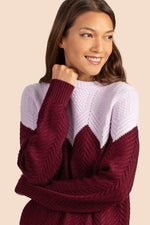 HUNTINGTON SWEATER in FIG/LILAC BREEZE additional image 4