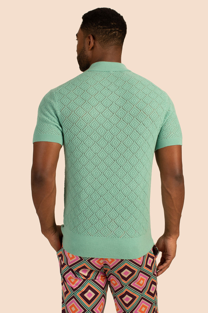 BRENTWOOD SHORT SLEEVE POLO in EUCALYPTUS additional image 4