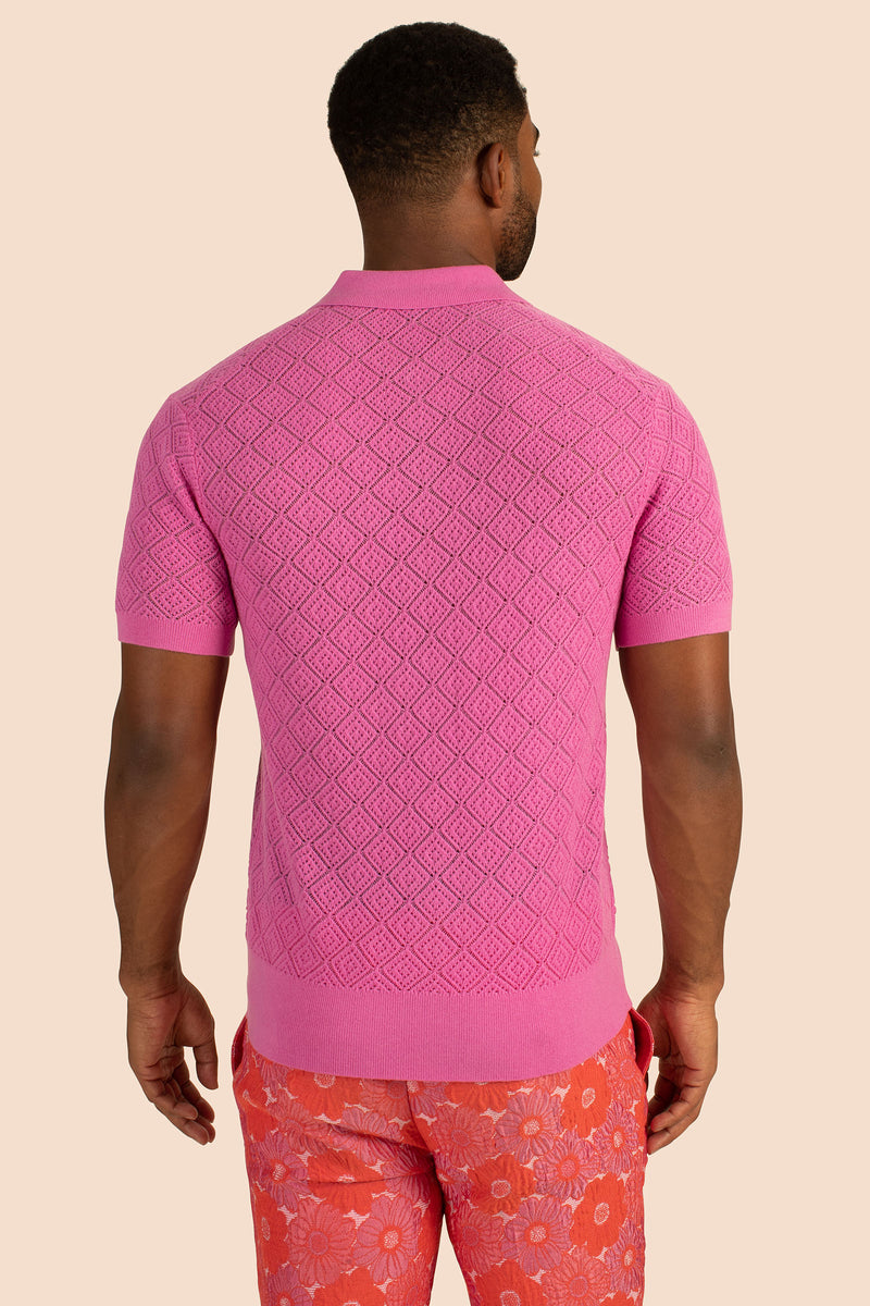 BRENTWOOD SHORT SLEEVE POLO in HYACINTH additional image 1