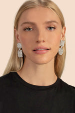 PAVE MIXED SHAPE EARRINGS in CRYSTAL/SILVER additional image 1