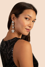 PAVE STAR LINEAR EARRING in CRYSTAL/SILVER additional image 1