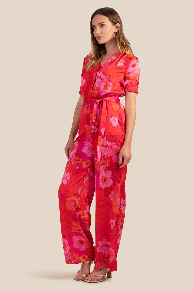 LILIES JUMPSUIT in ROJO MULTI additional image 3