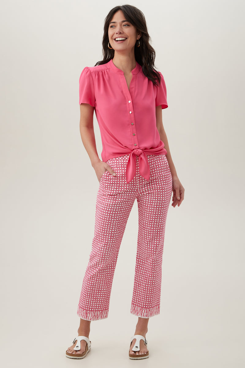 LULU PANT in PASSION PINK/WHITEWASH additional image 2