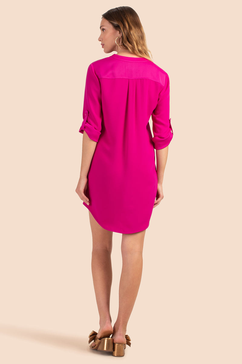 KAIKO DRESS in WARM MAGENTA additional image 1