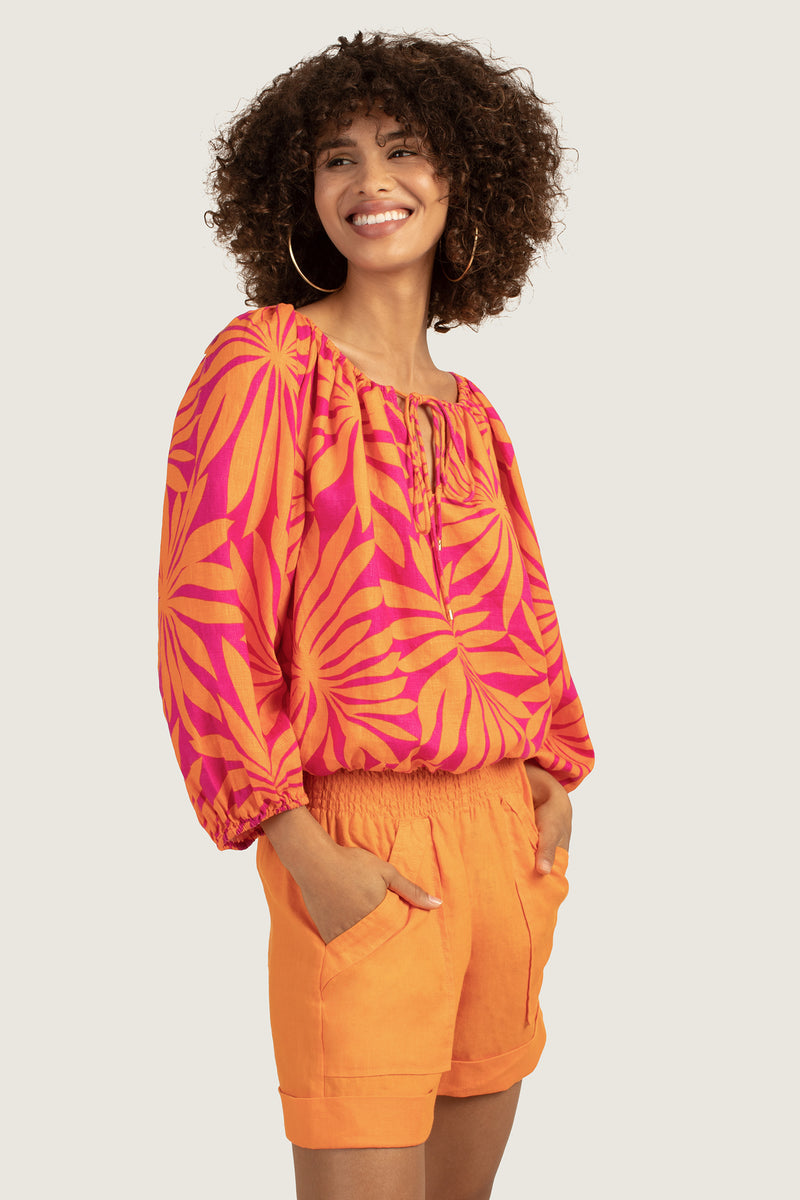 LUNAH TOP in SUNSET PINK/TANGERINE DREAM additional image 6