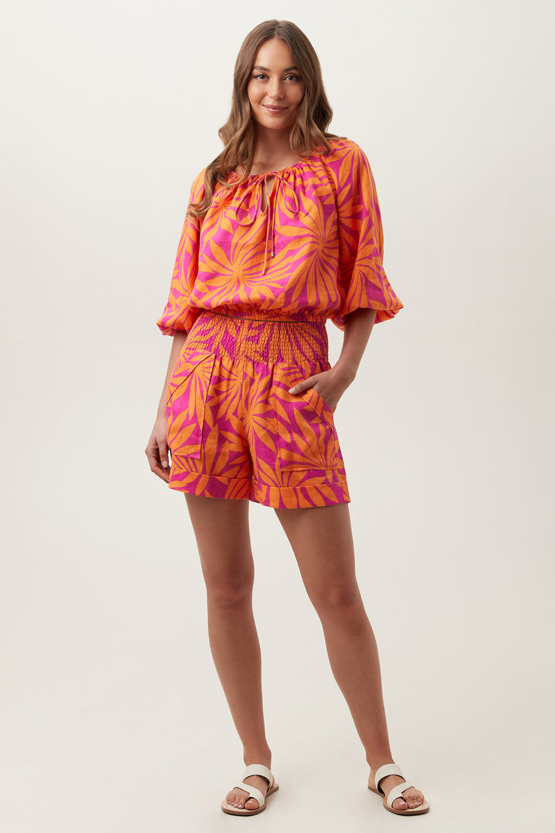 LUNAH TOP in SUNSET PINK/TANGERINE DREAM additional image 2