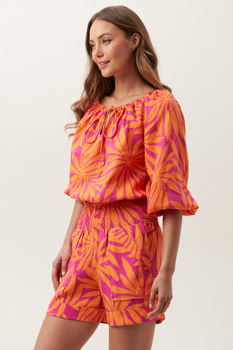 LUNAH TOP in SUNSET PINK/TANGERINE DREAM additional image 3
