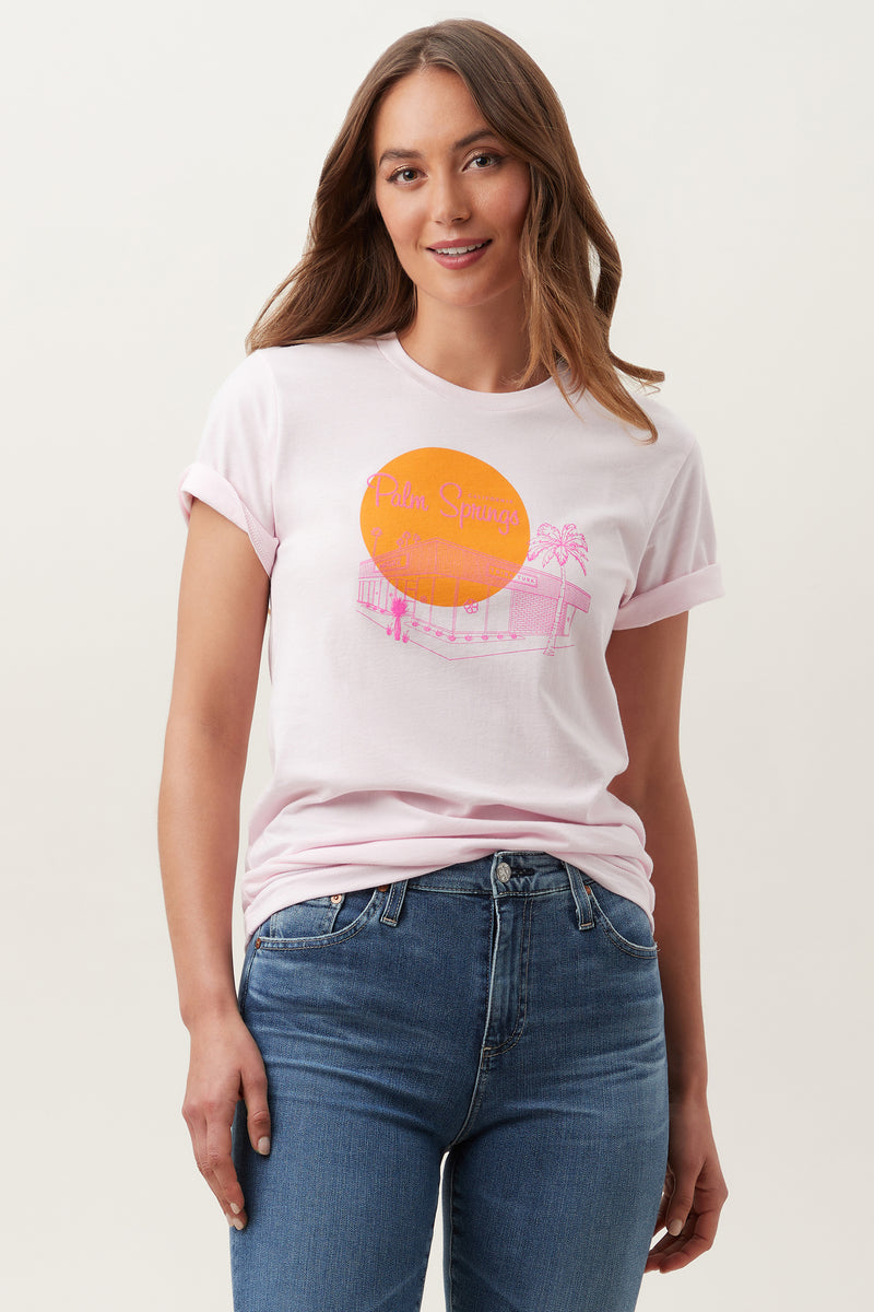 PALM SPRINGS TEE in LIGHT PINK PINK additional image 2