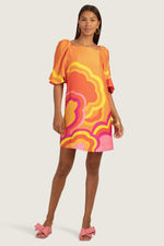 SYMPHONY DRESS in TANGERINE DREAM MULTI