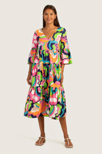 FLOWER DRESS in MULTI