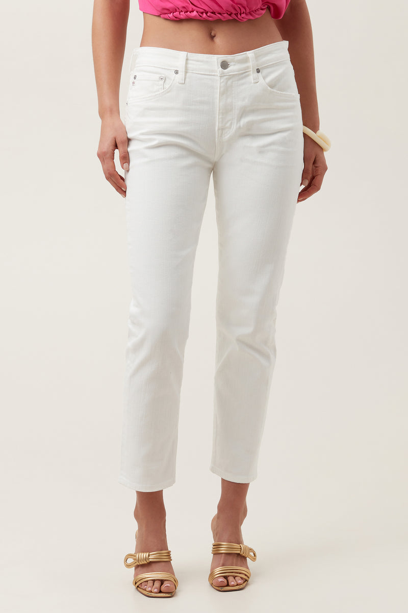 AG WHITE SLOUCHY SLIM EX BOYFRIEND JEAN in WHITE additional image 4