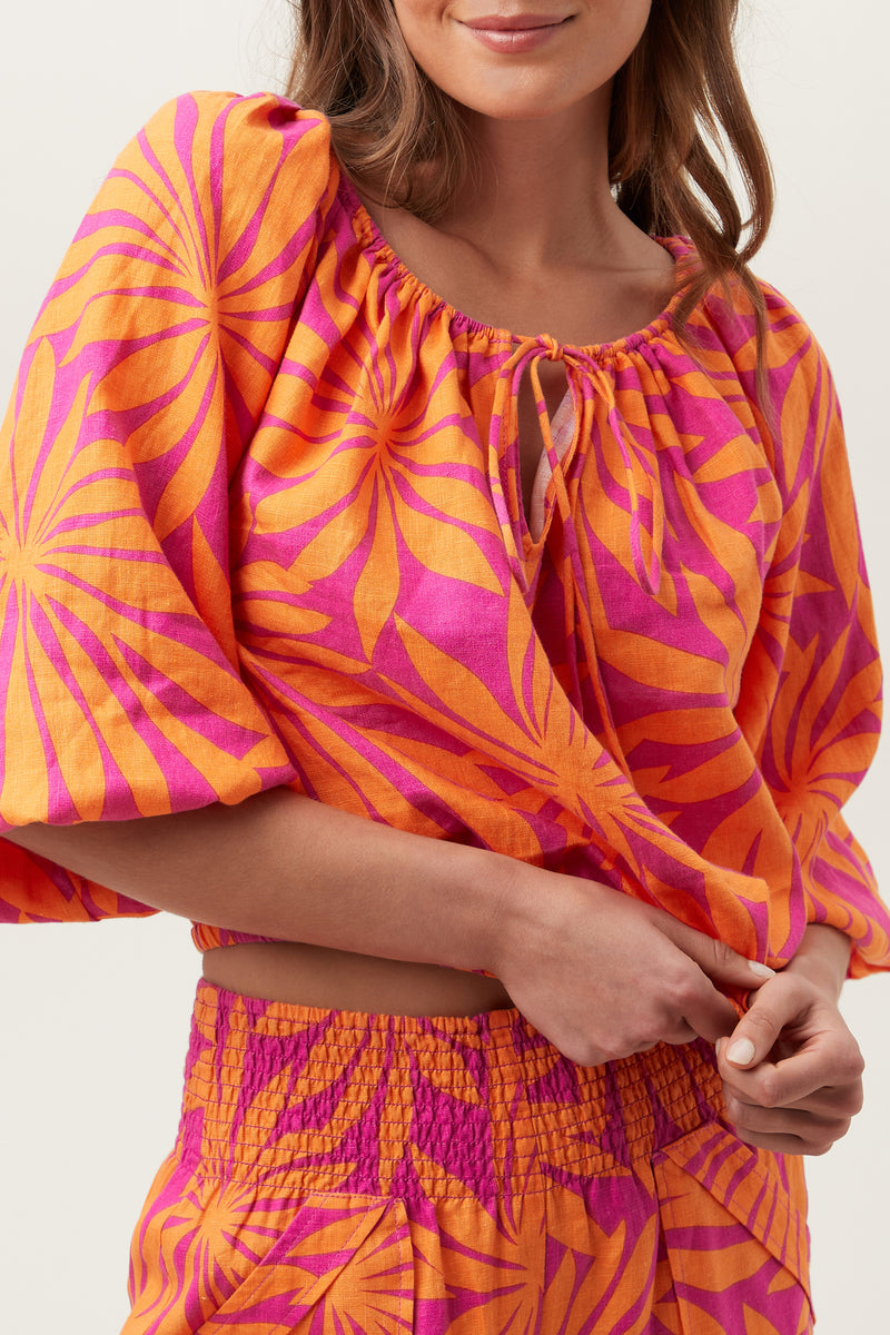 LUNAH TOP in SUNSET PINK/TANGERINE DREAM additional image 4