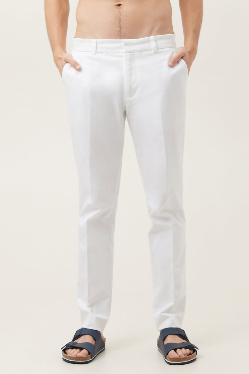 CLYDE SLIM TROUSER in WHITE