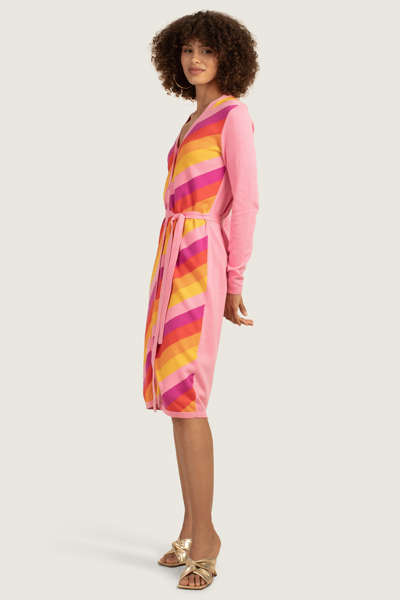 ARGENT DRESS in SUNSET PINK/MULTI additional image 3