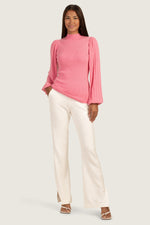 GLOSSY SWEATER in COTTON CANDY SKY additional image 2
