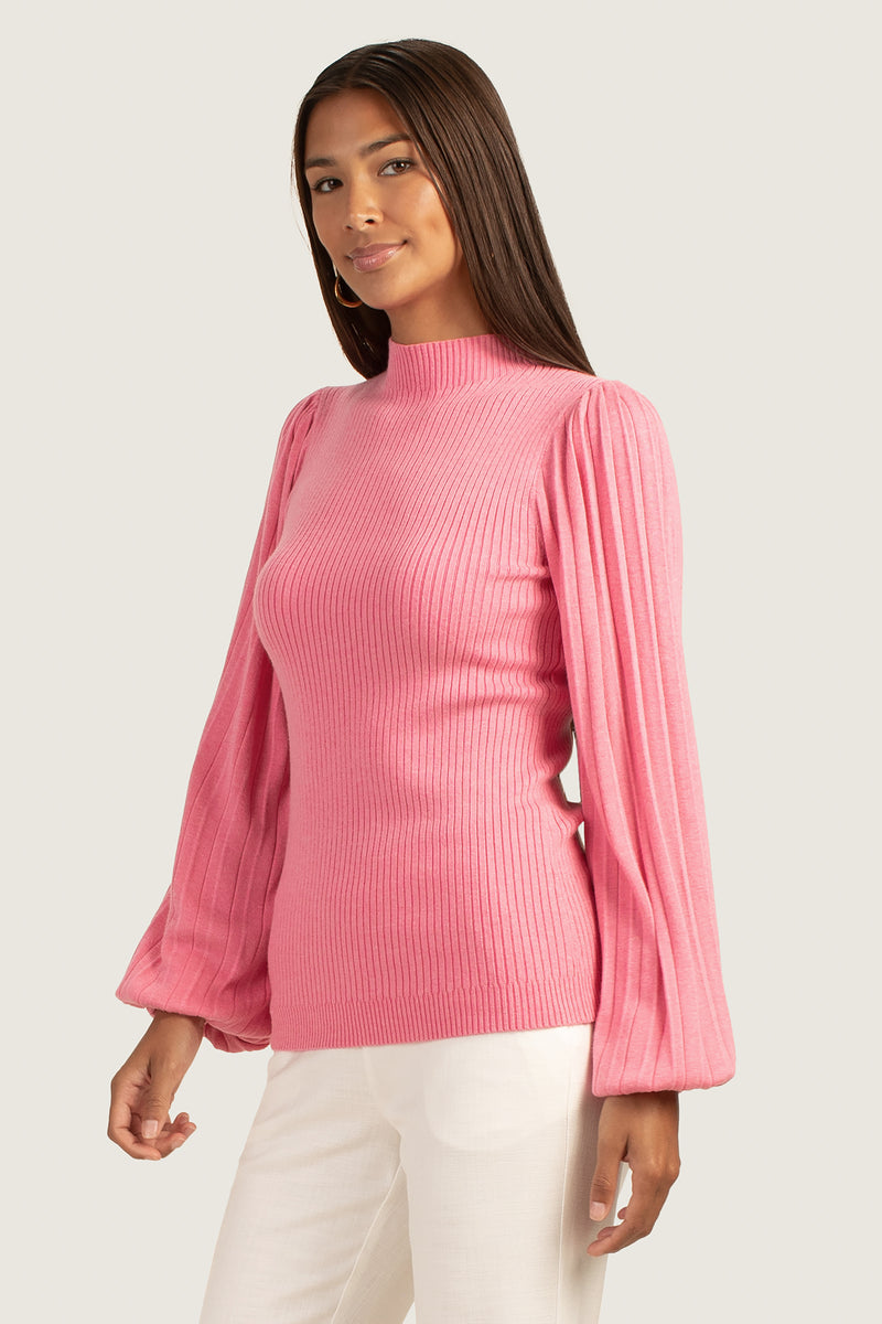 GLOSSY SWEATER in COTTON CANDY SKY additional image 3
