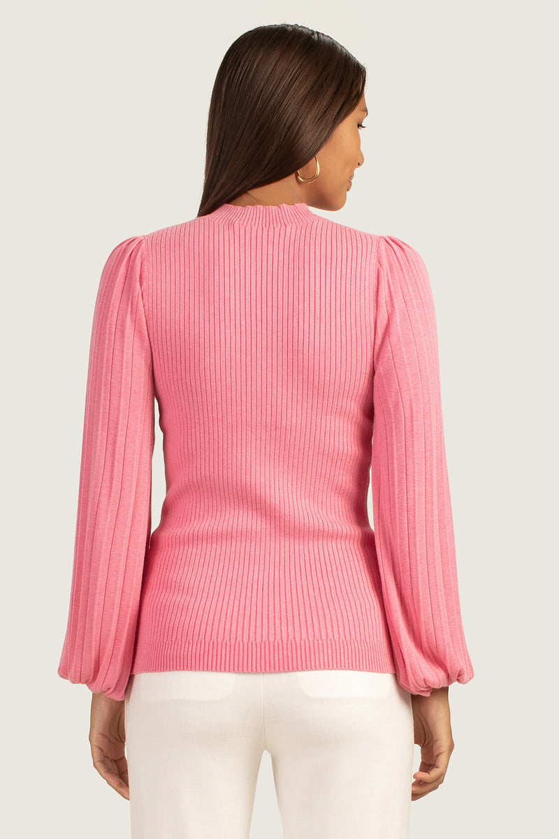 GLOSSY SWEATER in COTTON CANDY SKY additional image 1