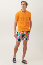 VERNON SHORT SLEEVE POLO in TANGERINE DREAM additional image 3